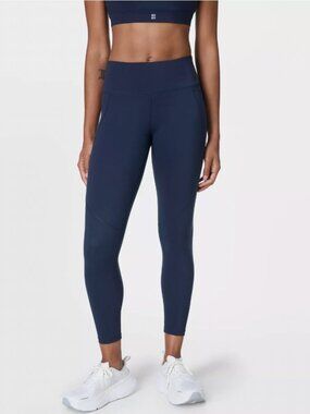 NWT - Sweaty Betty Power 7/8 Workout Leggings Navy Blue Size XS